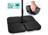 Set Di 4 Pesi Per Ombrelli Tolletour Quad Per Portaombrelli Può Essere Riempito Con 60 Litri D'acqua O 80 Kg Di Sabbia Portaombrelli In Plastica Hdpe