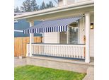 Tenda Da Sole Clanmacy Tenda Da Sole Articolata Idrorepellente Per Balcone Tenda Da Sole Per Balcone Protezione Solare Tenda Da Sole Con Morsetti Blu E Bianco 2 M