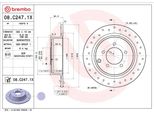 Brembo 08.C247.1X - Disco Freno Oe 2AMV3999AA Per 200, 4008, C4 Aircross, Compass, Patriot (MK74), Sebring (J)