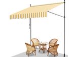Yakimz Tenda Da Sole A Morsetto Tenda Da Sole Per Balcone Senza Foratura Tenda Da Sole Regolabile In Altezza Tenda Da Sole Resistente Ai Raggi Uv E Idrorepellente 350 Cm Bianco Giallo