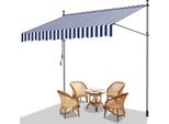 Yakimz Tenda Da Sole A Morsetto Tenda Da Sole Per Balcone Senza Foratura Tenda Da Sole Regolabile In Altezza Resistente Ai Raggi Uv E Idrorepellente 250 Cm Bianco Blu