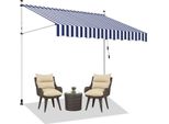 Clanmacy Tenda Da Sole A Morsetto Tenda Da Sole Senza Foratura Tenda Da Sole Per Balcone Regolabile In Altezza Tenda Da Sole Per Balcone 350 Cm Bianco Blu