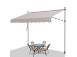 Jopassy Tenda Da Sole Senza Foratura Tenda Da Sole A Morsetto Tenda Da Sole Per Terrazza Balcone 350Cm Beige
