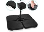 Jopassy Set Di 4 Pesi Per Ombrelloni Quad Per Portaombrelloni Riempibili Con 60 Litri D'acqua O 80 Kg Di Sabbia Portaombrelloni In Plastica Hdpe