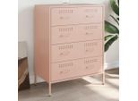 Vidaxl Credenza Rosa 68X39X89 Cm Acciaio