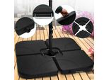 Clanmacy Portatenda Set Di 4 Portatende Stabilità Portatenda Ombrellone A Sospensione Nero Fino A 80 Kg 50X50 Cm