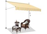 Tenda Da Sole Jopassy Tenda Da Sole Con Morsetti Tenda Da Sole Per Balcone Regolabile In Altezza Tenda Da Sole Senza Forature Per Terrazza Balcone 250 Cm Bianco Giallo