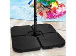 Hengda Portasole Portasole 4 Piastre Peso Riempibile Fino A 80 Kg Peso Dell'ombrellone Portasole Piastre Di Zavorramento Plastica