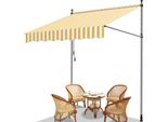 Hengda Tenda Da Sole Idrorepellente Tenda Da Sole Articolata Per Balcone Tenda Da Sole Per Balcone Protezione Solare Tenda Da Sole A Morsetto Giallo E Bianco 1,5 M