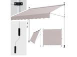Hengda Tenda Da Sole Tenda Da Sole Articolata Idrorepellente Per Balcone Tenda Da Sole Per Balcone Protezione Solare Tenda Da Sole A Morsetto Beige 2,5 M