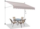 Hengda Tenda Da Sole Idrorepellente Tenda Da Sole Articolata Per Balcone Tenda Da Sole Per Balcone Protezione Solare Tenda Da Sole A Morsetto Beige 1,5 M