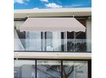 Hengda Tenda Da Sole Tenda Da Sole Articolata Idrorepellente Per Balcone Tenda Da Sole Per Balcone Protezione Solare Tenda Da Sole A Morsetto Beige 3,5 M