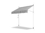 Tenda Da Sole Hengda Tenda Da Sole Articolata Idrorepellente Per Balcone Tenda Da Sole Per Balcone Protezione Solare Tenda Da Sole A Morsetto Bianco E Grigio 4M