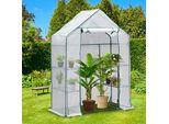 Hengda Serra In Foglio Serra Per Pomodori, Con Foglio In Rete Per Giardino Per La Coltivazione, Riutilizzabile, Bianco, 143X73X195 Cm