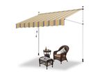 Tenda Da Sole A Morsetto Clanmacy Tenda Da Sole Senza Foratura Tenda Da Sole Per Balcone Regolabile In Altezza Tenda Da Sole Per Balcone 350 Cm Giallo Blu