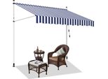 Tenda Da Sole Hengda Tenda Da Sole Con Morsetti Tenda Da Sole Per Balcone Regolabile In Altezza Tenda Da Sole Senza Forature Per Terrazza Balcone 250 Cm Bianco Blu