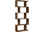 Vidaxl Libreria Divisoria 5 Ripiani Rovere Fumé 70X24X161 Cm