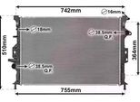 Van Wezel 18012709 - Oe 1786805 Radiatore, Raffreddamento Motore Per Kuga Ii