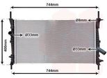 Van Wezel 18002403 - Oe 4714582 Radiatore, Raffreddamento Motore Per Transit