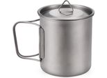 Tazza Ultraleggera In Titanio Outdoor Tragbares Camping -Picknick -Wasserbecher Mit Faltbarem Griff 300 Ml / 350 Ml 450 Ml 550 Ml 650 Ml 750 Ml