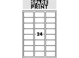 Spare Print Premium Etichette Autoadesive Bianche, 100 Fogli A4 In Scatola (1Arco/24X Etichetta 68X36Mm)