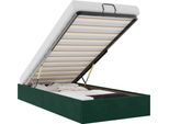 Vidaxl Ottoman Letto Senza Materasso Verde Scuro 80X200 Cm In Velluto