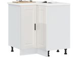 Vidaxl Base Ad Angolo Per Cucina Porto In Legno Bianco Lucido