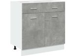 Vidaxl Base A Cassetti Lyon Grigio Cemento 80X46X81,5 Cm Materiale In Legno