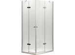 Glaswerk Westfalen - Boxdoccia Angolare 90X75X180 Cm, Vetro Trasparente, Piatto Doccia E Sifone Inclusi