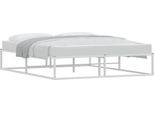 Vidaxl Struttura Letto Senza Materasso Bianco 160X200 Cm In Metallo