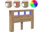 Vidaxl Testata Led Rovere Artigianale 140X18,5X103,5 Cm Materiale A Base Di Legno