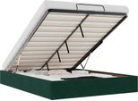 Vidaxl Ottoman Letto Senza Materasso Verde Scuro 140X190 Cm Velluto