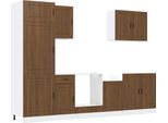 Vidaxl Set Di Armadietti Da Cucina 7 Pezzi Porto Brown In Legno Effetto Rovere