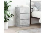 Vidaxl Comodino Con 3 Cassetti Grigio Cemento 39X35X65 Cm