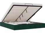 Vidaxl Ottoman Letto Senza Materasso Verde Scuro 200X200 Cm Velluto