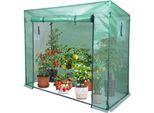 Serra In Plastica Jayseuw 140 G/M2, Pe Semitrasparente, Impermeabile E Resistente Alle Intemperie, Bianca, 200X80X150/169 Cm