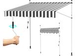 Jayseuw Tenda Da Sole Tenda Da Balcone Resistente Ai Raggi Uv Impermeabile Bianco Grigio 150 Cm