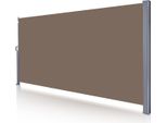 Jayseuw Tenda Laterale 180X300Cm Schermo Privacy Estensibile Opaco Protezione Solare Tenda Da Sole Balcone Terrazza Giardino Laterale Tenda A Rullo Frangivento Marrone