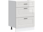 Vidaxl Base Da Cucina "Porto"" In Materiale Ligneo Bianco Lucido"