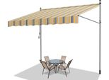 Tenda Da Sole Tolletour 400X120 Cm Tenda Da Sole Per Balcone Regolabile In Altezza Con Manovella Protezione Solare Senza Forature Per Terrazze E Balconi Giallo Blu