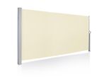 Aopunly Tenda Da Sole Laterale 160X300Cm Schermo Privacy Estensibile Opaco Protezione Solare Tenda Da Sole Balcone Terrazza Giardino Laterale Tenda A Rullo Frangivento Beige