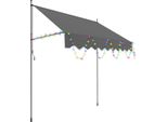 Tenda Da Sole A Pinza Tolletour Con Led 200X120Cm Tenda Da Sole Per Balconi Regolabile In Altezza Con Manovella Protezione Solare Senza Foratura Per Terrazze E Balconi Grigio