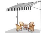 Tolletour Tenda Da Sole A Morsetto Tenda Da Sole Balcone Resistente Ai Raggi Uv Impermeabile Bianco Grigio 400 Cm
