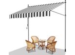 Tenda Da Sole Tolletour 250X120 Cm Tenda Da Sole Per Balcone Regolabile In Altezza Con Manovella Protezione Solare Senza Forature Per Terrazze E Balconi Grigio Bianco