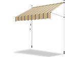 Tenda A Pinza Aopunly Tenda Da Sole Balcone Resistente Ai Raggi Uv Impermeabile Giallo Blu 350Cm