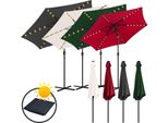Aopunly Ombrellone Ø350Cm Incl. Led Ombrellone Da Giardino Girevole A 360° Ombrellone A Sbalzo Ombrellone Da Spiaggia - Con Led - Verde