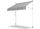 Tenda A Pinza Aopunly Tenda Da Sole Balcone Resistente Ai Raggi Uv Impermeabile Bianco Grigio 200Cm