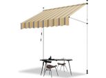 Tenda A Pinza Aopunly Tenda Da Sole Balcone Resistente Ai Raggi Uv Impermeabile Giallo Blu 200Cm