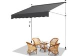 Tenda Da Sole Jayseuw 200X120 Cm Tenda Da Sole Per Balcone Regolabile In Altezza Con Manovella Protezione Solare Senza Forature Per Terrazze E Balconi Grigio