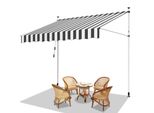 Tenda Da Sole Jayseuw 250X120 Cm Tenda Da Sole Per Balcone Regolabile In Altezza Con Manovella Protezione Solare Senza Forature Per Terrazze E Balconi Grigio Bianco